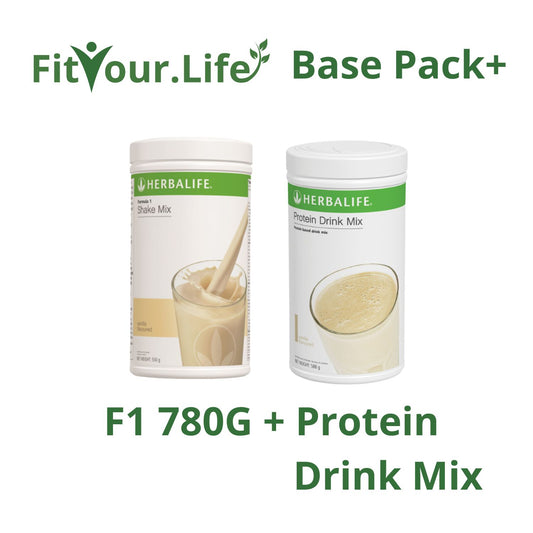 Herbalife Shake Base Pack Plus  Formula 1 Vanilla Cream 780G and Protein Drink Mix Vanilla