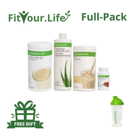 Herbalife Full Breakfast – Formula 1 Shake, Herbal Tea, Aloe Drink, Protein Drink Mix - Special Pack